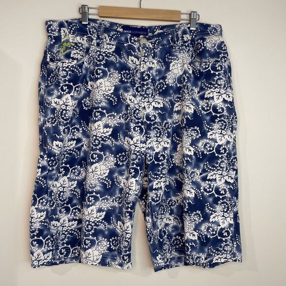 Enyce Other - Enyce Clothing Co. Floral Shorts Pockets 90's Hip Hop Blue White Men's Size 40